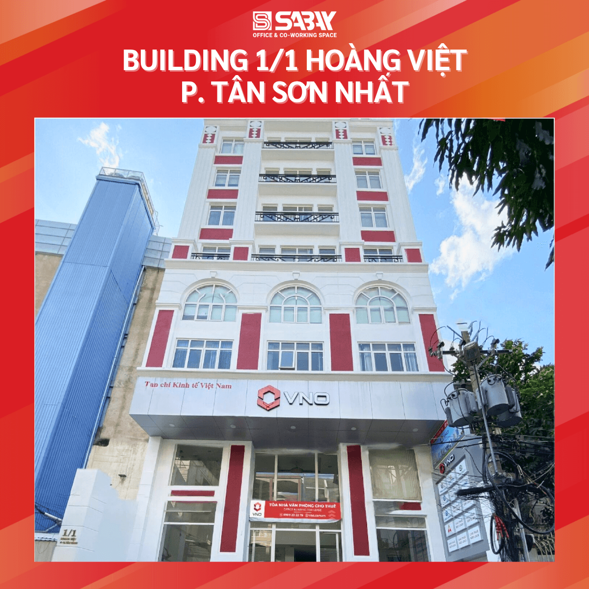 Building 1/1 Hoàng Việt, P. Tân Sơn Nhất – Văn Phòng Cho Thuê Phường Tân Sơn Nhất